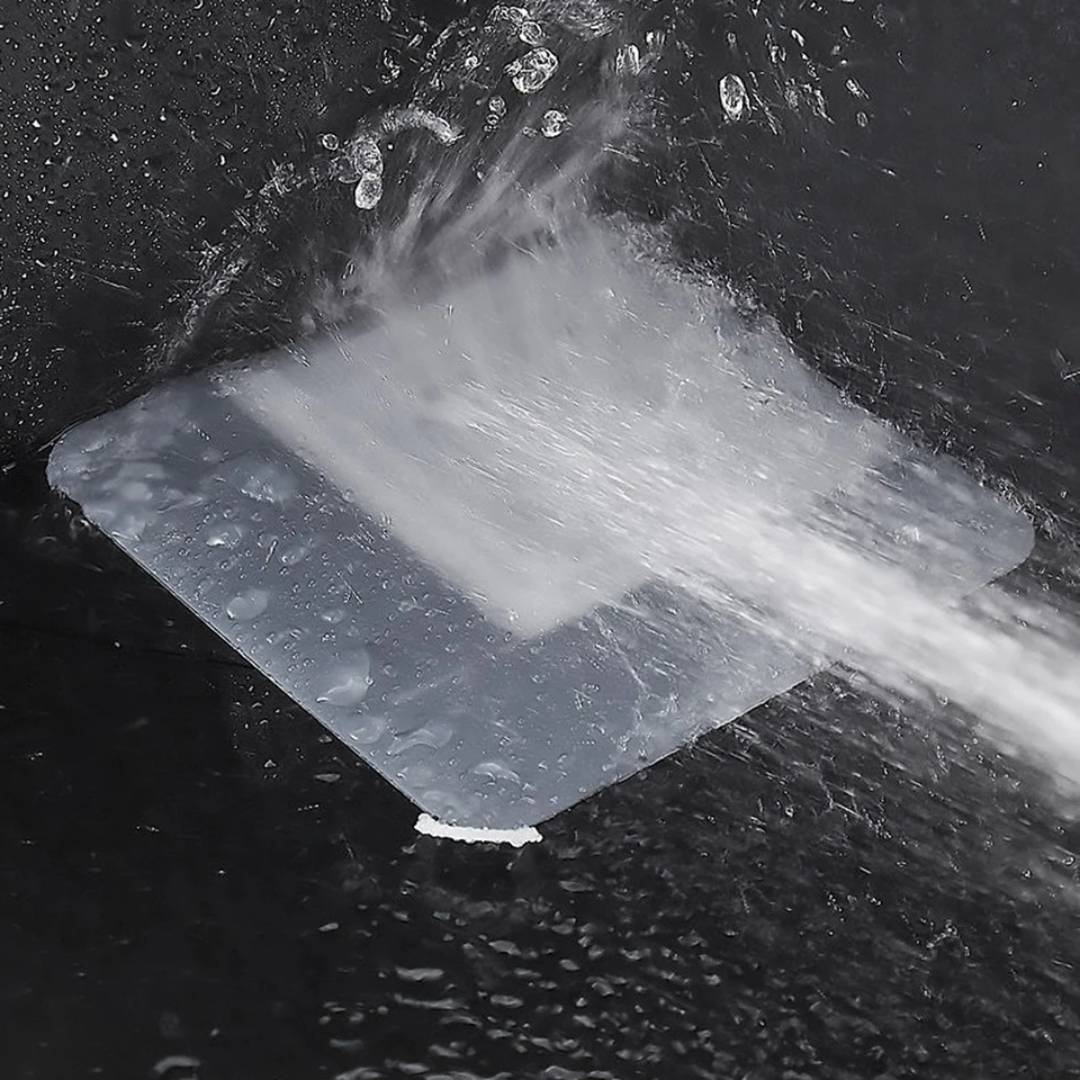 EcoFlow Dusjakke Silikonlokk | Antilukt Matte - Fanger Hår og Rusk - Forhindrer Tette i Dusjen Luvikno