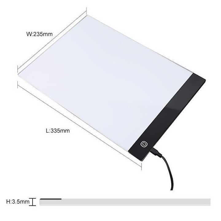 Tegnebrett med LED-lys | Luvikno