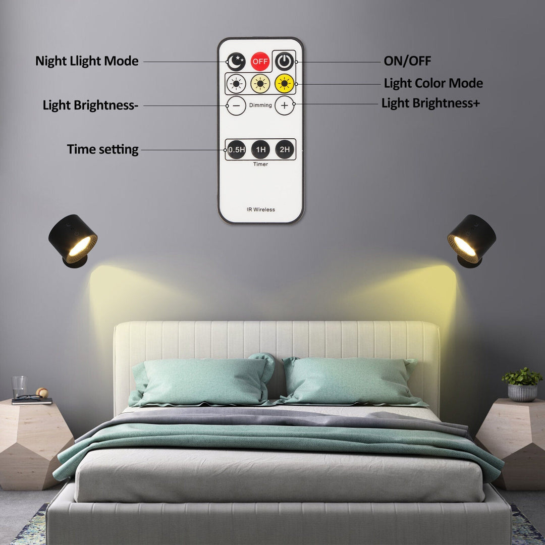 Luvikno | LED Vegglampe - Oppladbar, Magnetisk & Dobbelt-Sidig Belysning for Innendørs Bruk