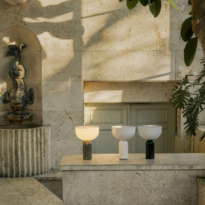 Luvikno | MarbleLuxe Lamp - Luksuriøs Marmor Bordlampe med Gyldne Akenter