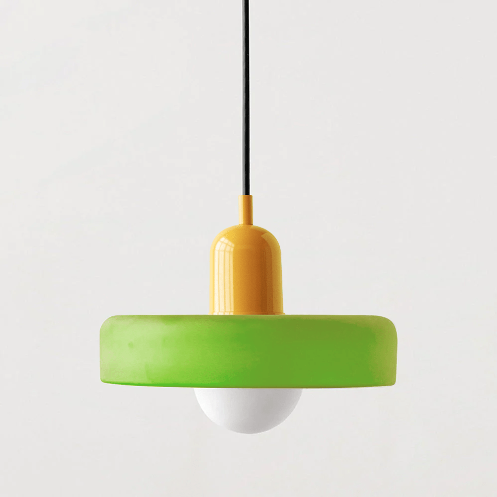 Luvikno | Bauhaus Farget Glasspendellampe for Moderne Interiører