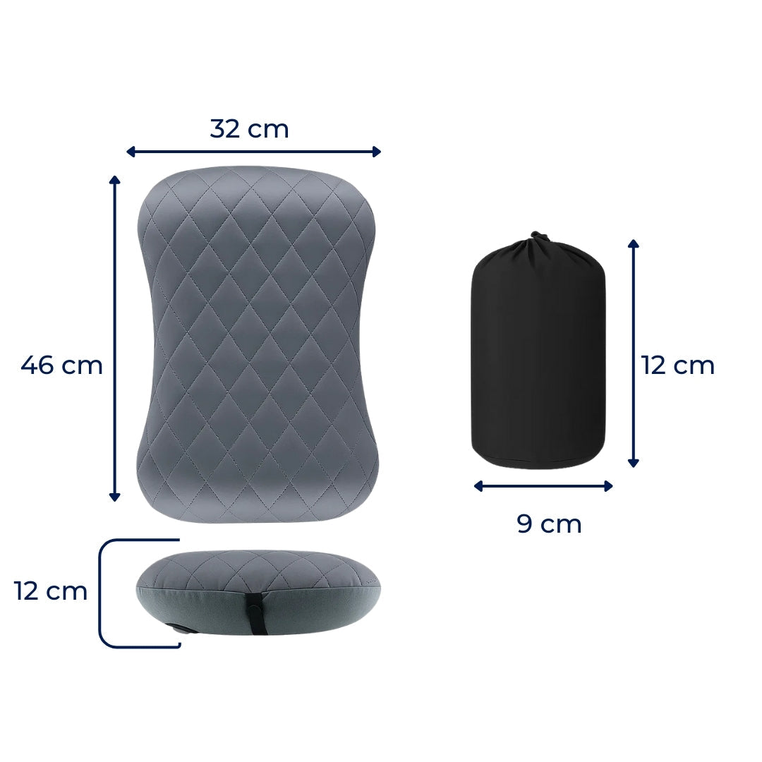 Ergonomisk nakke støtte – Oppblåsbar og lett – Lindrer nakkesmerter – Kompakt for fly og tog Luvikno