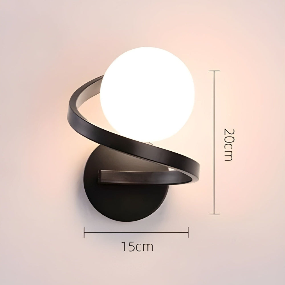 Spiral LED vegglampe med moderne design Luvikno