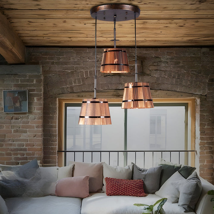 Luvikno | BucketGlow Pendellampe - Trebøtte Pendellampe for en Koselig Bar