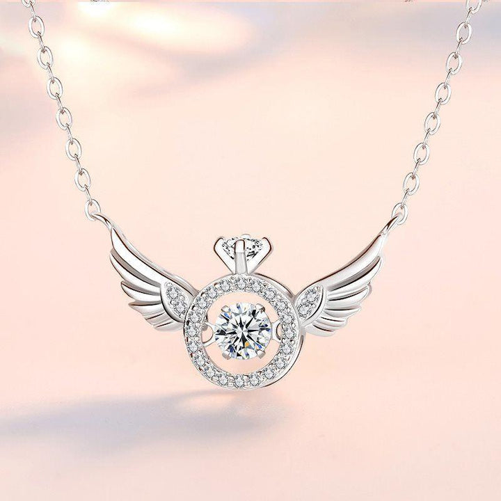 Luvikno | Engelving Rhinestone Halskjede