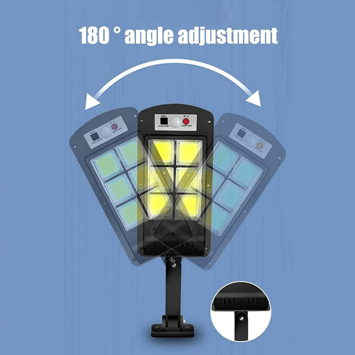 200W Utendørs Solenergi LED-Lampe med Fjernkontroll, Bevegelses- og Skumringssensor | Luvikno