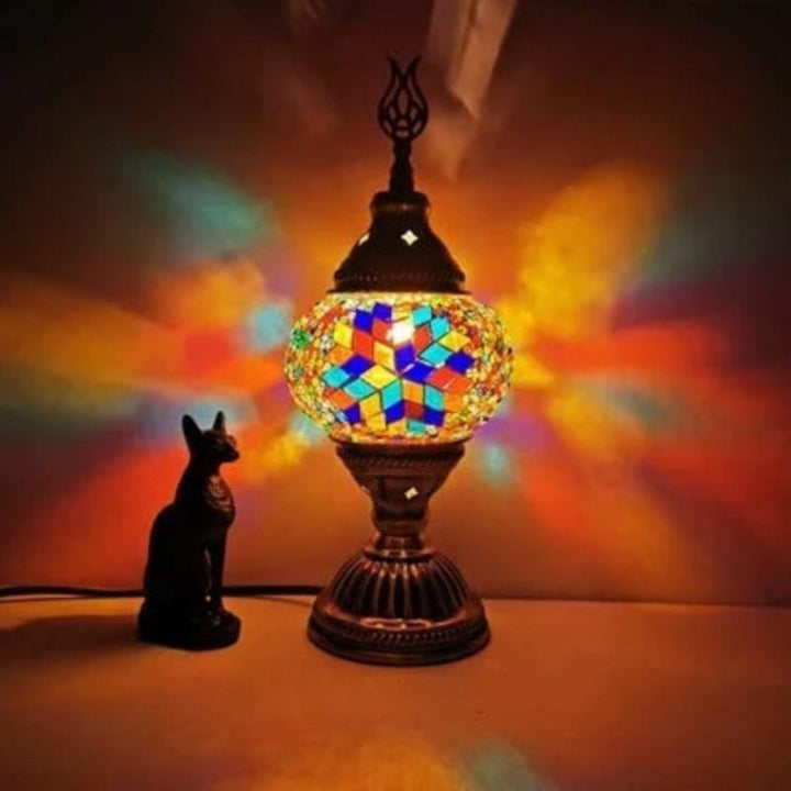 Mosaikk Fargerik Mønster Bordlampe Luvikno