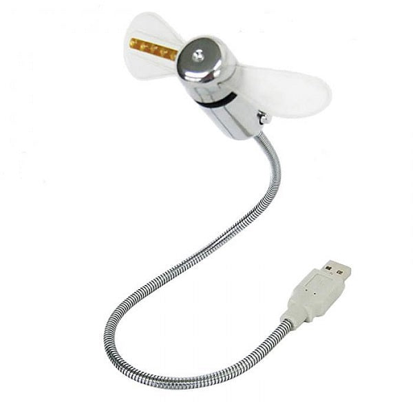 Fleksibel & Tilpassbar LED USB Myk Vifte med et Skjult Klokkeansikt | Luvikno