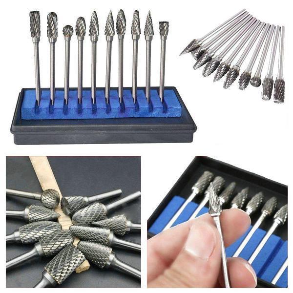 10 i 1 Wolframstål Slipende Hode (10PCS) | Luvikno