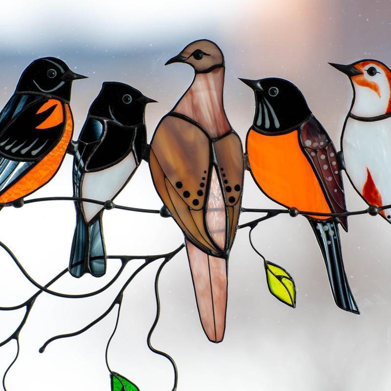 Fugler Flekket Glassvindu Henge 🐦 | Luvikno