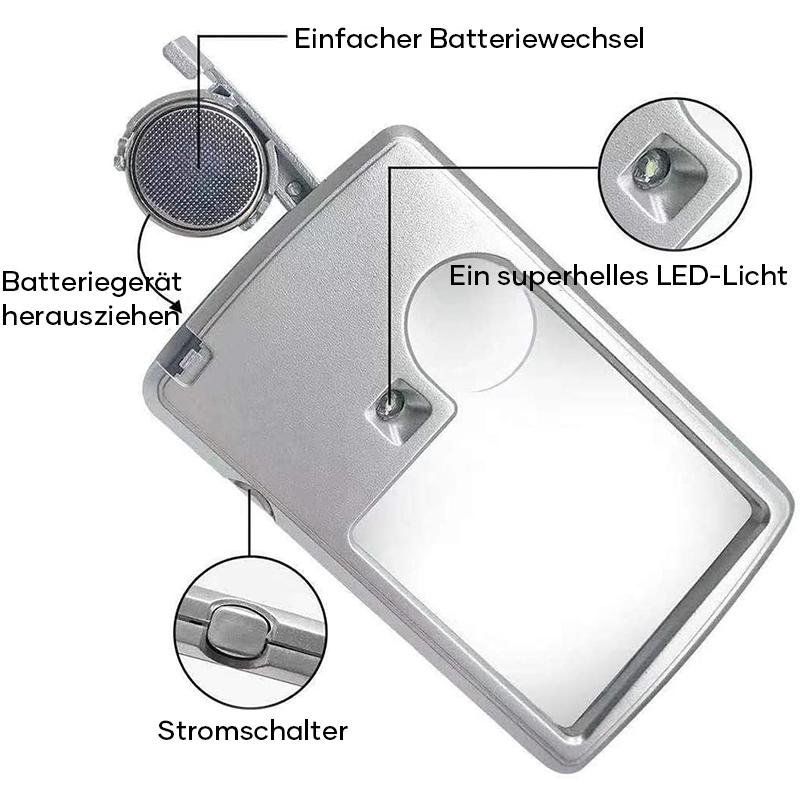 Luvikno | LED korttype forstørrelsesglass