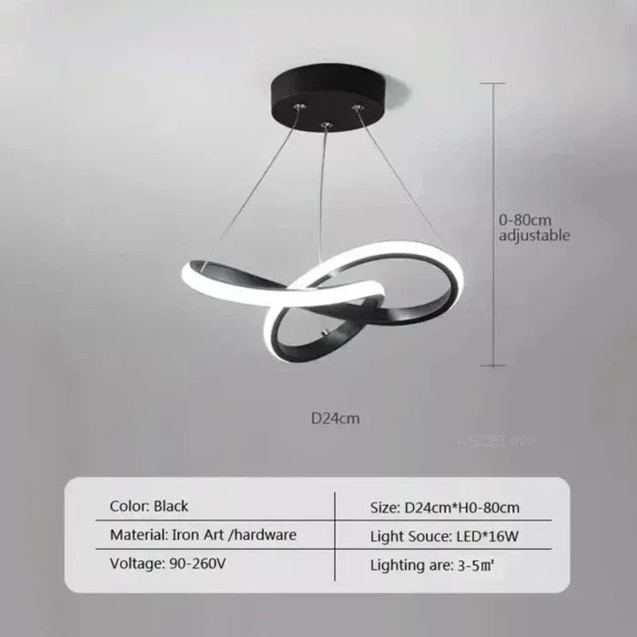 Moderne LED Taklampe - WaveGlow | Luvikno
