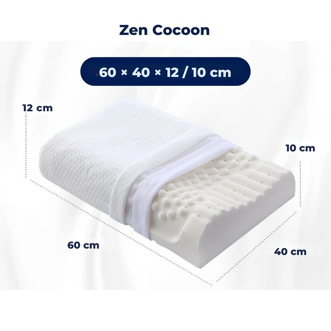 EcoNeck Comfort | 100% Naturlatex Ortopediskpute - for Nakke Smerte - Komfortabel og Støttende Pute - Bedre Søvn - Velvære Luvikno