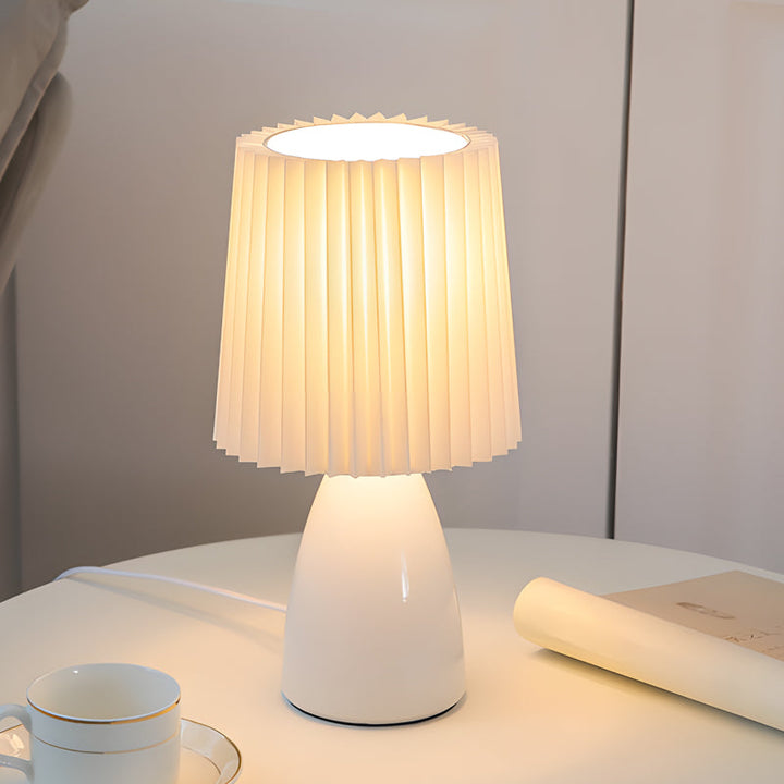 GlasDimm | Elegant USB dimbar bordlampe med glassbase | Luvikno