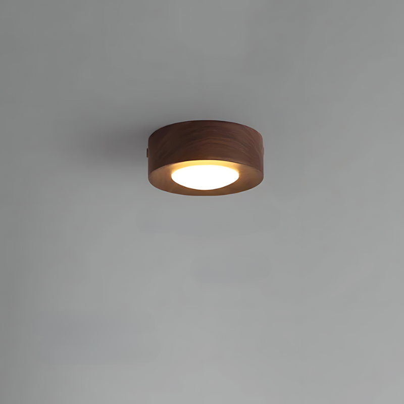 Luvikno | Valnøtt taklampe med LED spotlight