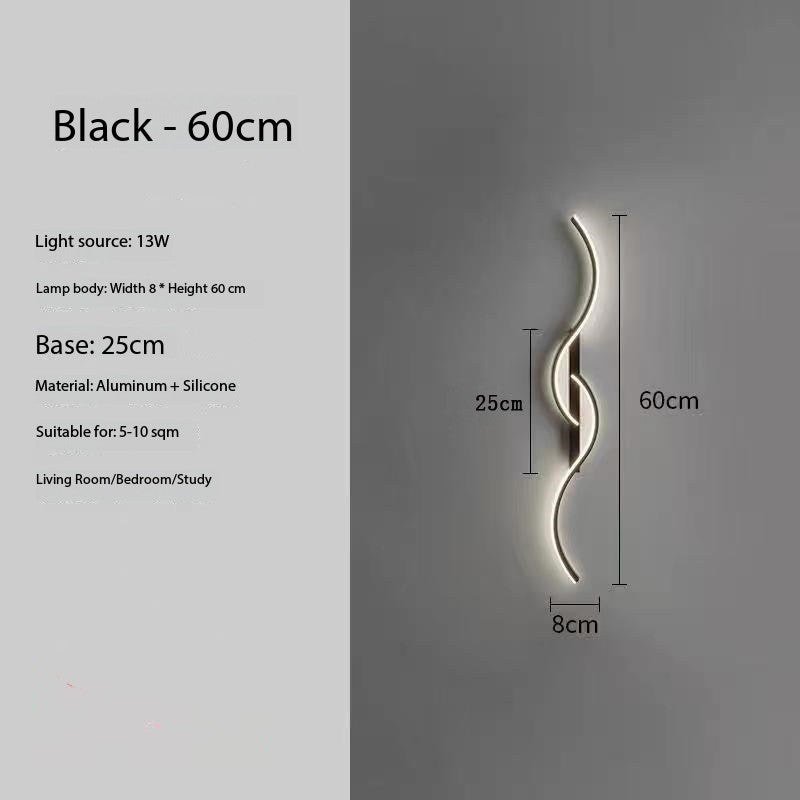 Minimalist Luxury LED Vegglampe - Flere Størrelser, Farger og Dimmealternativer Luvikno