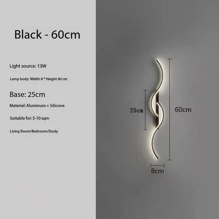 Minimalist Luxury LED Vegglampe - Flere Størrelser, Farger og Dimmealternativer Luvikno