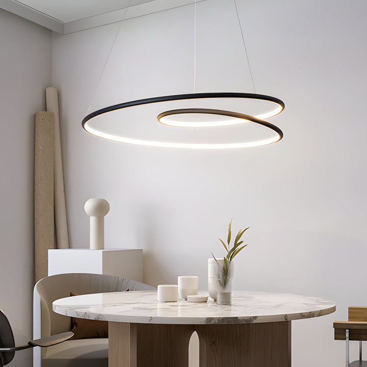 Moderne LED-lampe med dimmefunksjon – pendellampe for spisestue og stue | Luvikno