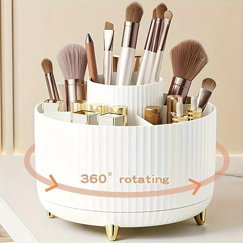 Sminkeorganisator | 360° Roterende Oppbevaringshylle for Sminkebord Luvikno