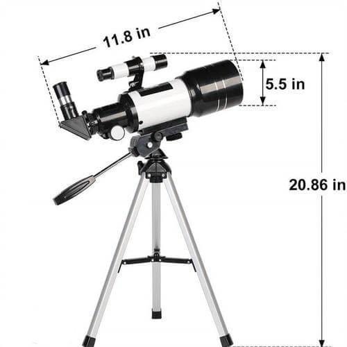 Luvikno | Utforsk stjernene med letthet - Profesjonelt teleskop med stativ & 150x zoom for måneobservasjon