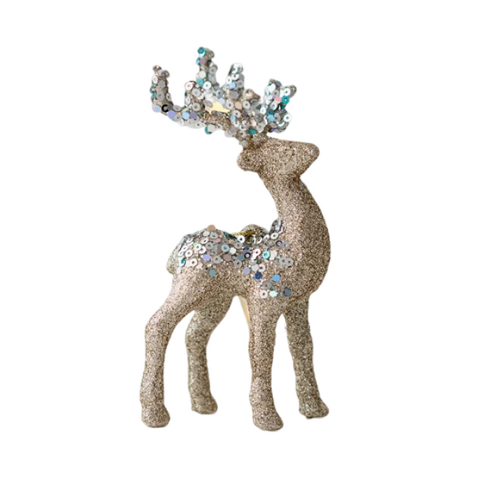 Luvikno | Sprudlende Hjort Ornament – Luksus Juledekorasjon for en Festlig Atmosfære