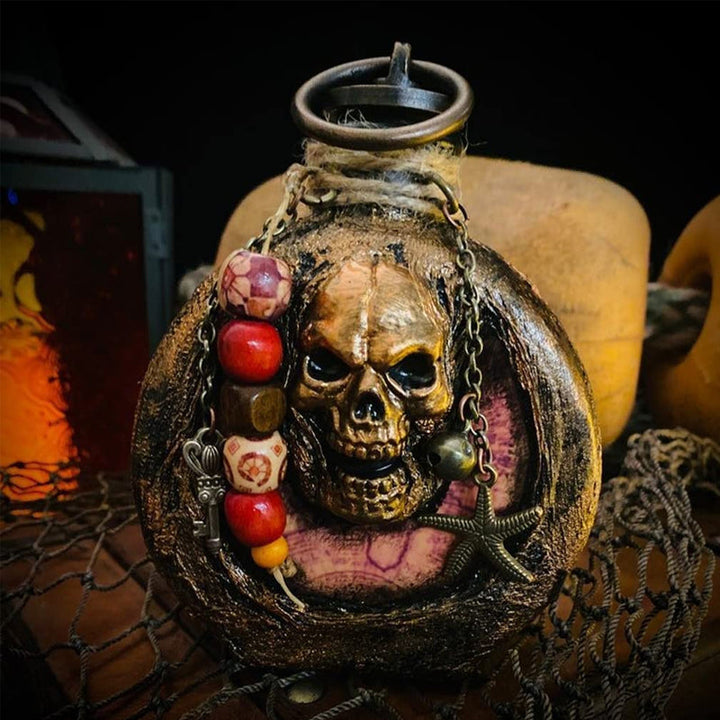 Skull Pirate Rum Bottle laget av harpiks | luvikno