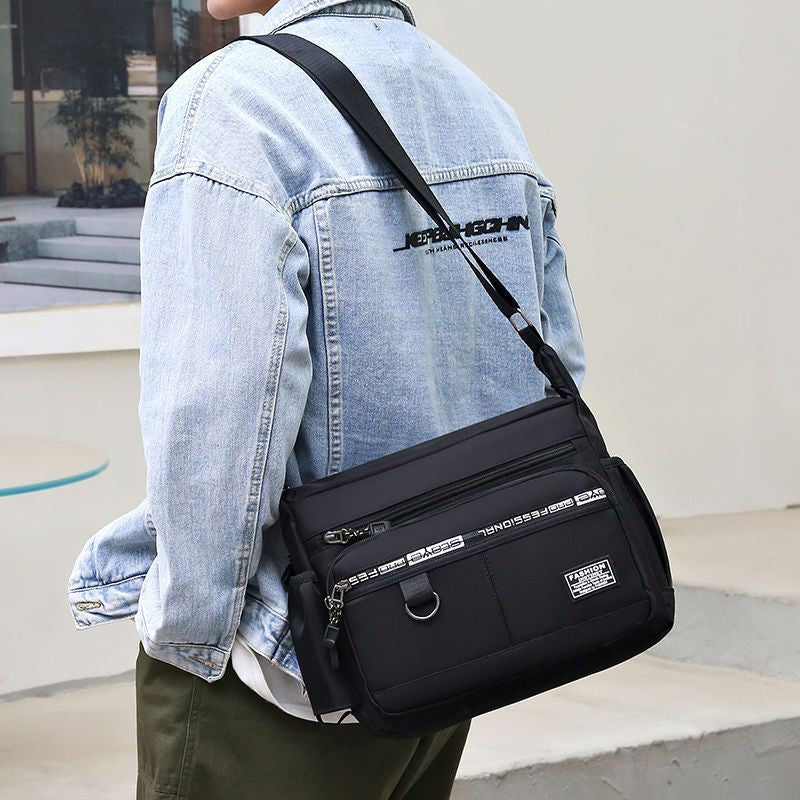 Herre messenger bag med flere lommer | Luvikno