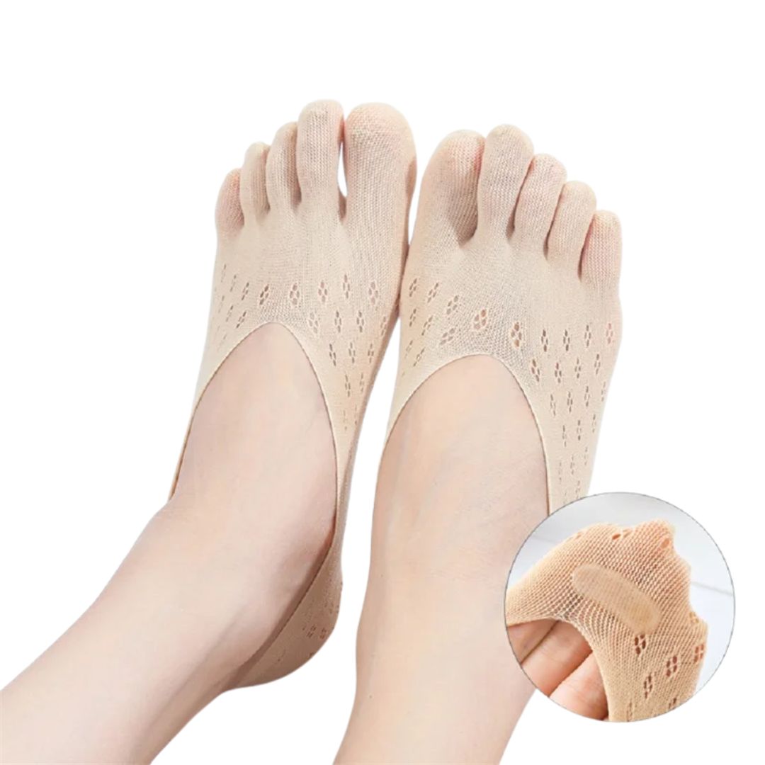 ToeAlign | Ortopediske Tå Sokker – Tå Separasjon, Fukttransporterende & Lindring for Hallux Valgus, Hammerfott & Idrettsfot Luvikno