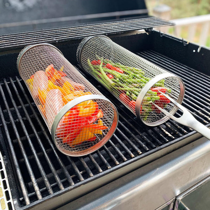 Sylinderformet grillkurv | Luvikno