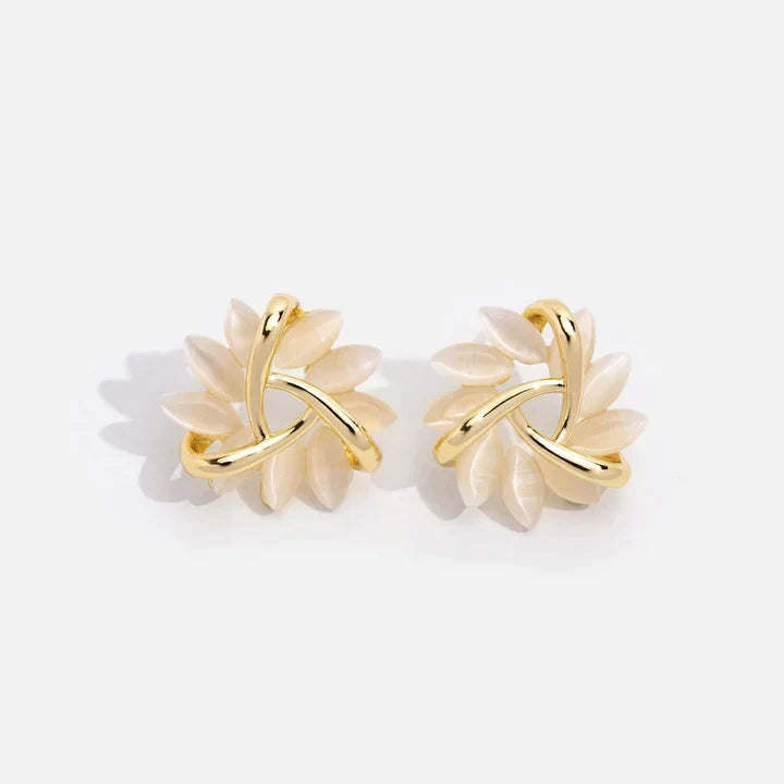 Chic Opal Floral Stud Øredobber Luvikno
