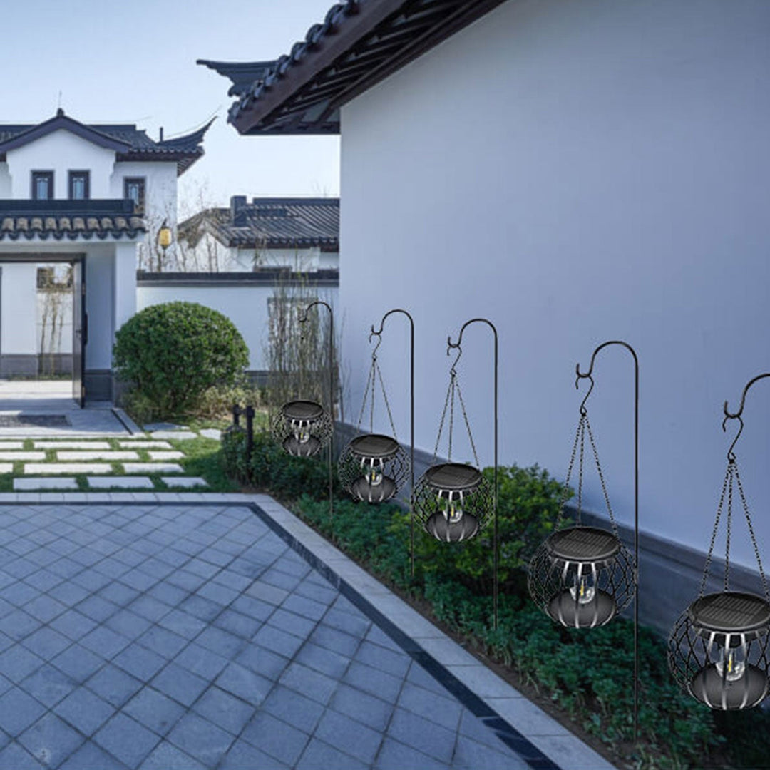 Solcelle Gresskar Lantern Design LED Utendørs Henge Dekorativt Lys | Luvikno