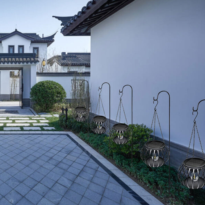 Solcelle Gresskar Lantern Design LED Utendørs Henge Dekorativt Lys | Luvikno