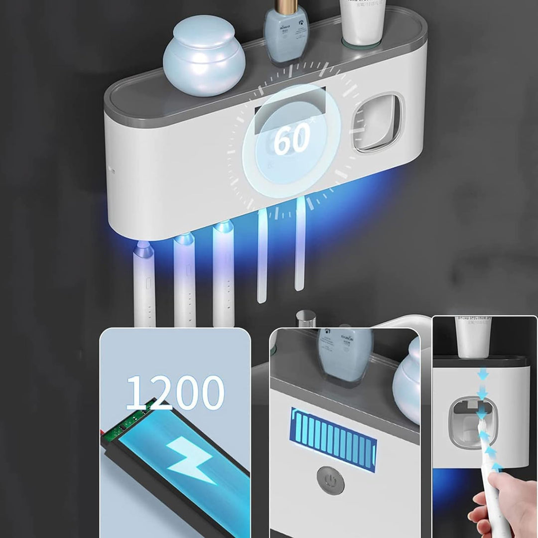 Luvikno | UVShield – Hygienisk tannbørsteholder med smart dosering!