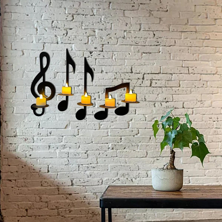 Svart Musikknot Vegglampe Luvikno
