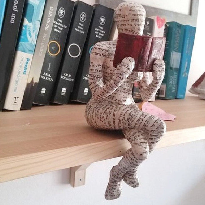Resin Moderne Lesende Kvinne Statue Ornament i Form av en Lærer | Luvikno