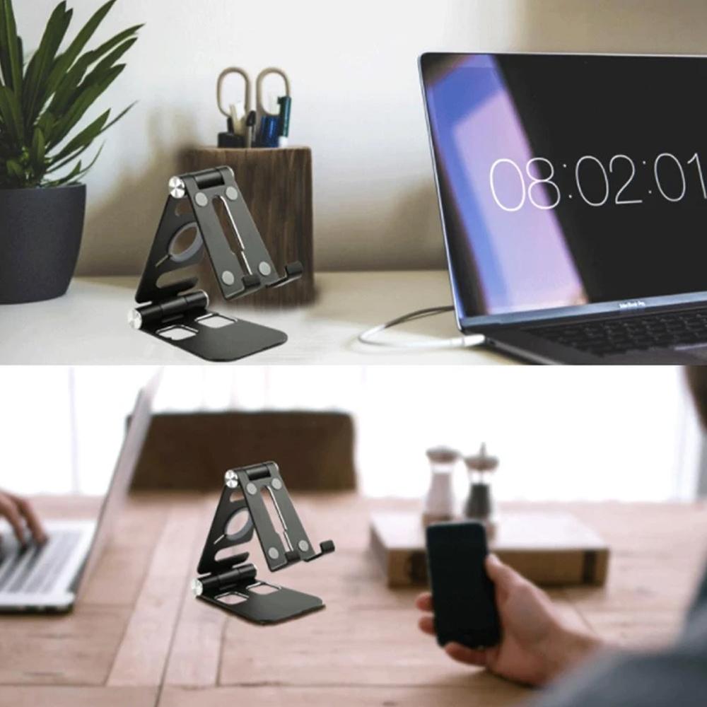 Flerbruks sammenleggbar smarttelefonholder laget av aluminium legering | Luvikno