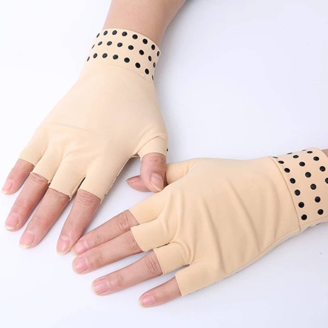 ThermaFlex Fingerless Artritts Hansker | Magnetiske Kompresjons Hansker for Artritts Smerter Lindring - Forbedret Sirkulasjon - Redusert Hevelse Luvikno