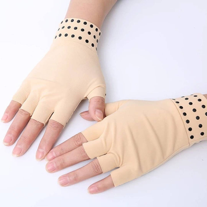 ThermaFlex Fingerless Artritts Hansker | Magnetiske Kompresjons Hansker for Artritts Smerter Lindring - Forbedret Sirkulasjon - Redusert Hevelse Luvikno