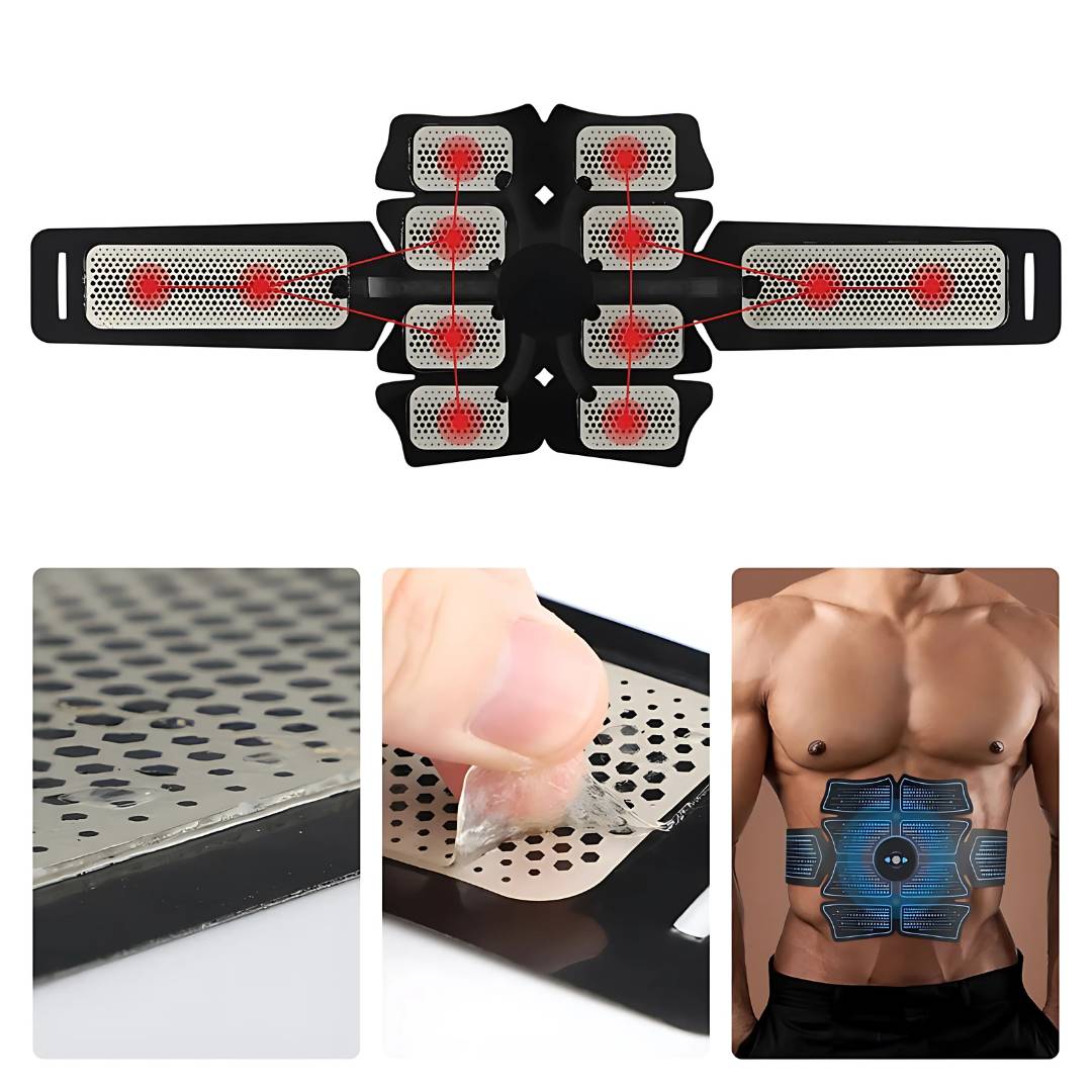 CorePulse Abdomenal Elektrisk Muskelstimulator | Belte for Muskeltoning - Magefettapning - Post-treningsgjenoppretting og Smertelindring Luvikno