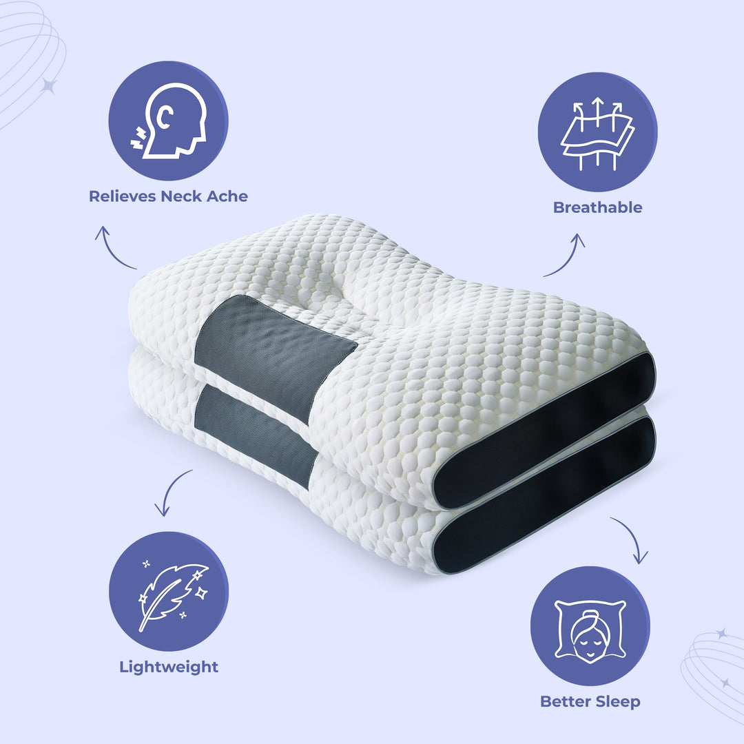 Ergonomisk nakke støtte pute Luvikno
