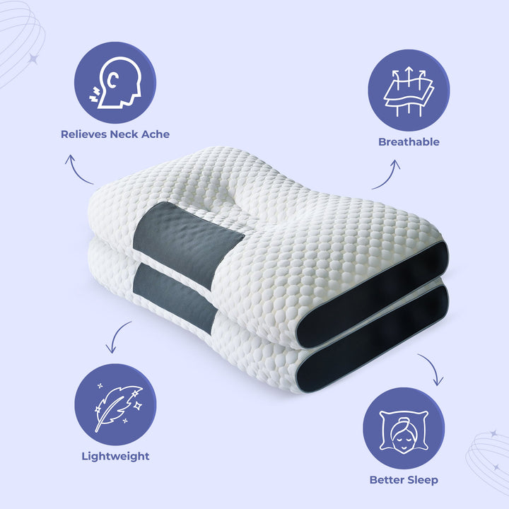 Ergonomisk nakke støtte pute Luvikno