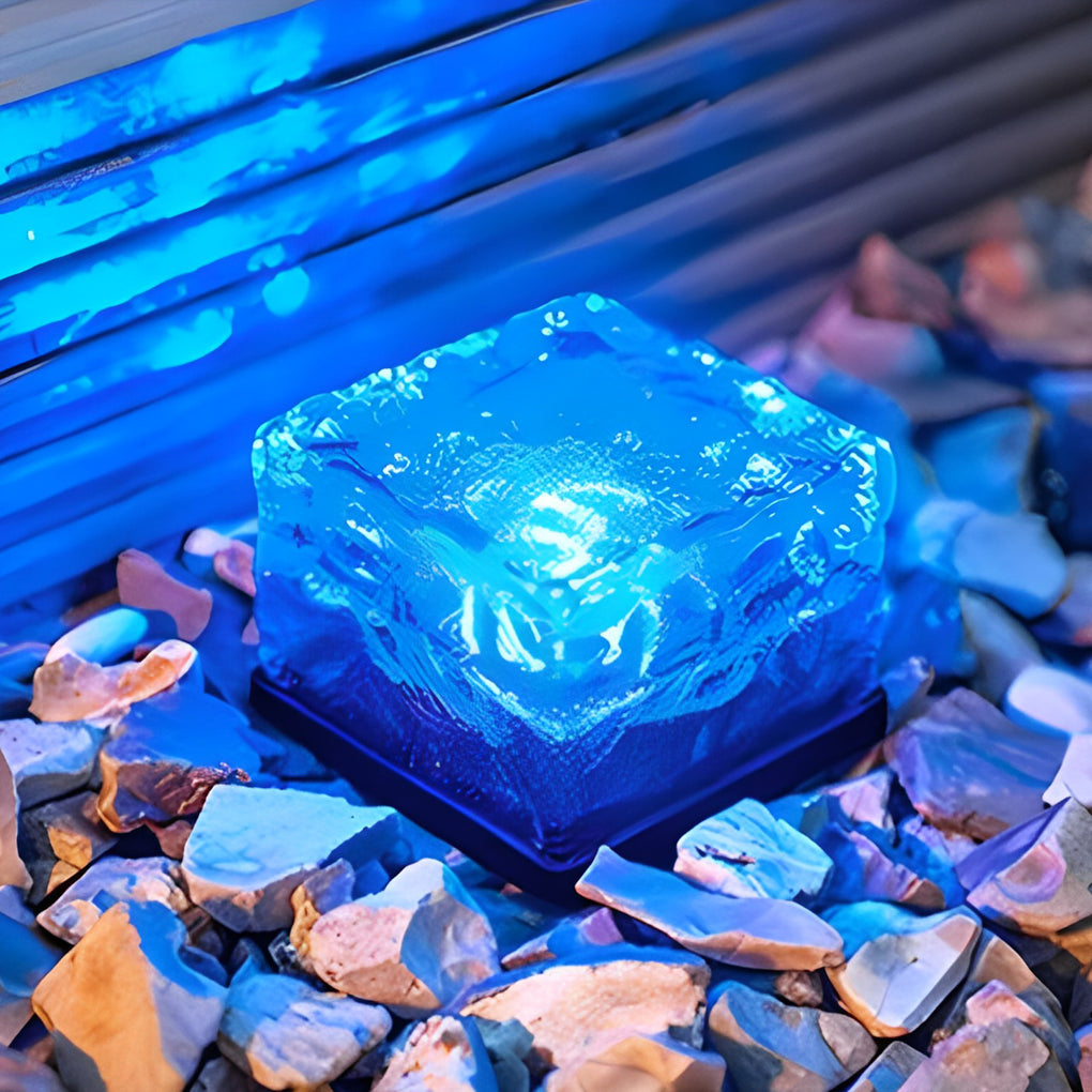Square Creative Ice Luviknoock LED Vanntett Smart Solar Utendørs Belysning | Luvikno