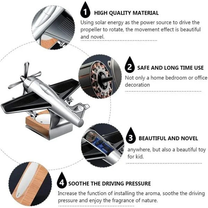 Solar Airplane Bil Aromaterapi | Luvikno