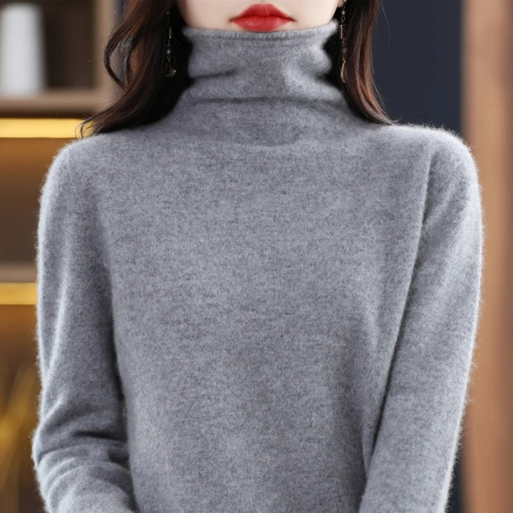 Luvik | Luksus Cashmere Genser til Kvinner Myk Pikketopp, Varm & Stilig