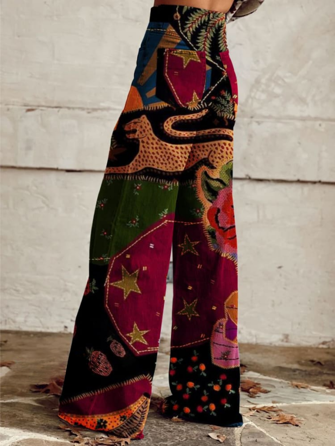 Luvik | Leveälahkeiset vintage boho housut