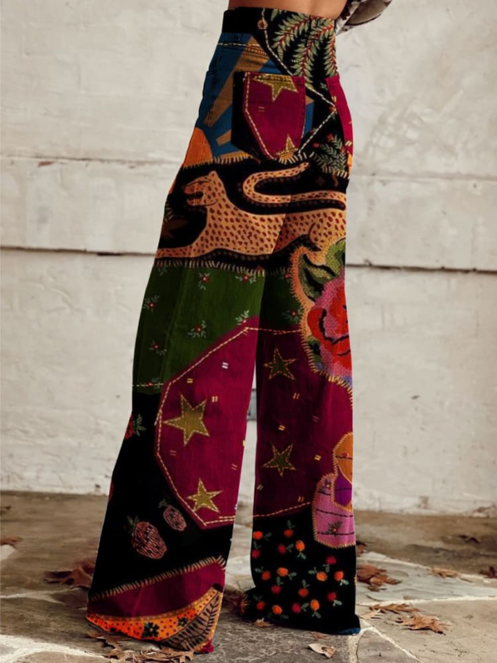 Luvik | Leveälahkeiset vintage boho housut