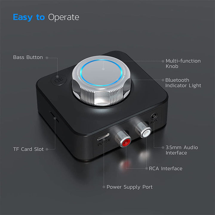 Bluetooth 5.0 Audio RCA Mottaker | Luvikno