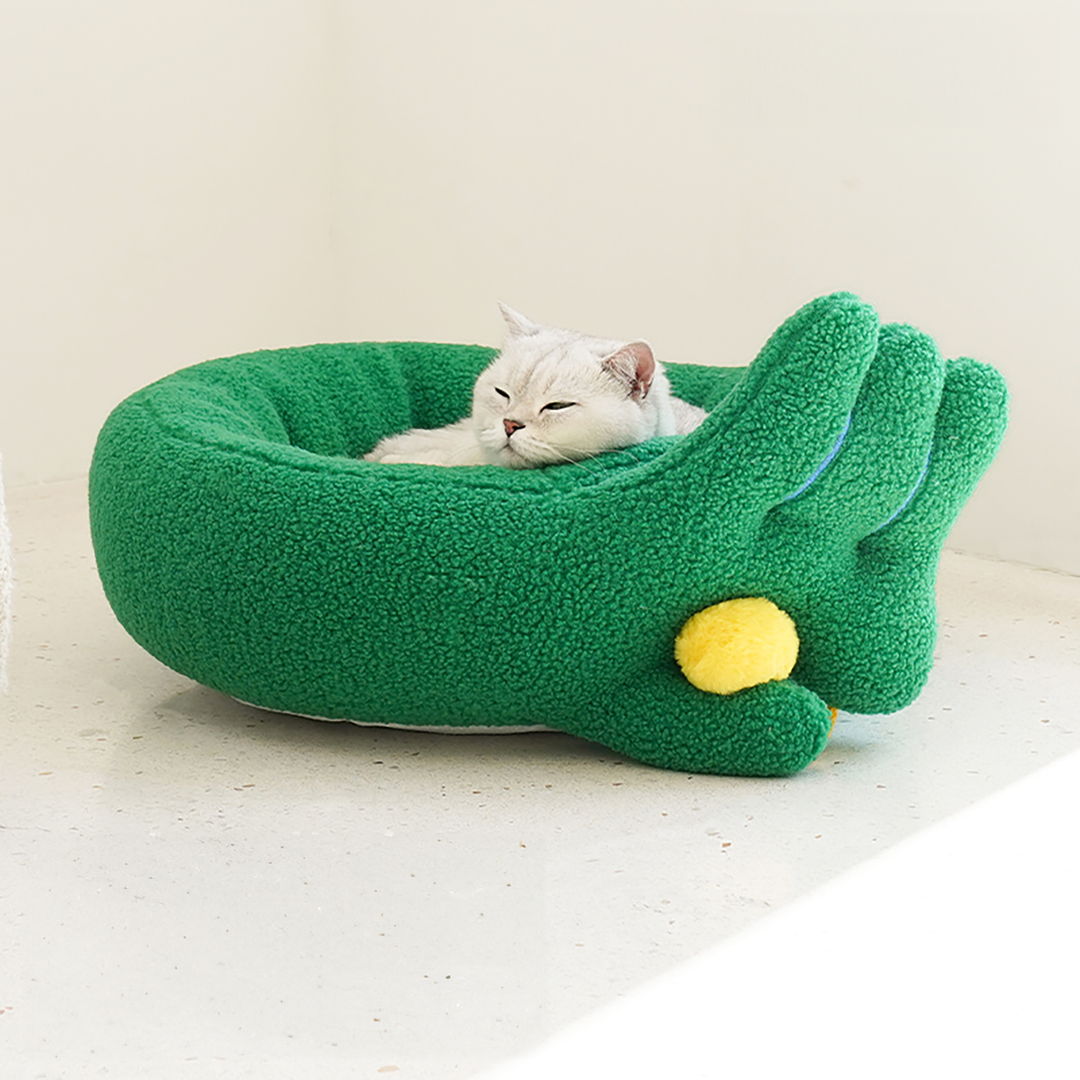 Pawsome Gesture Katt- og Hundeforingseng Koselig Plysj Hund Katt Seng Avtagbar Pute | Luvikno