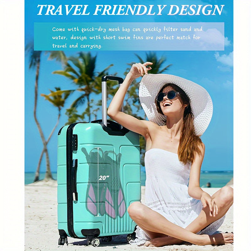 Luvikno | Snorkel finner SeaVana Glide | Justerbare & Korte | Åpen Hæl | For Reise & Fritid | Unisex