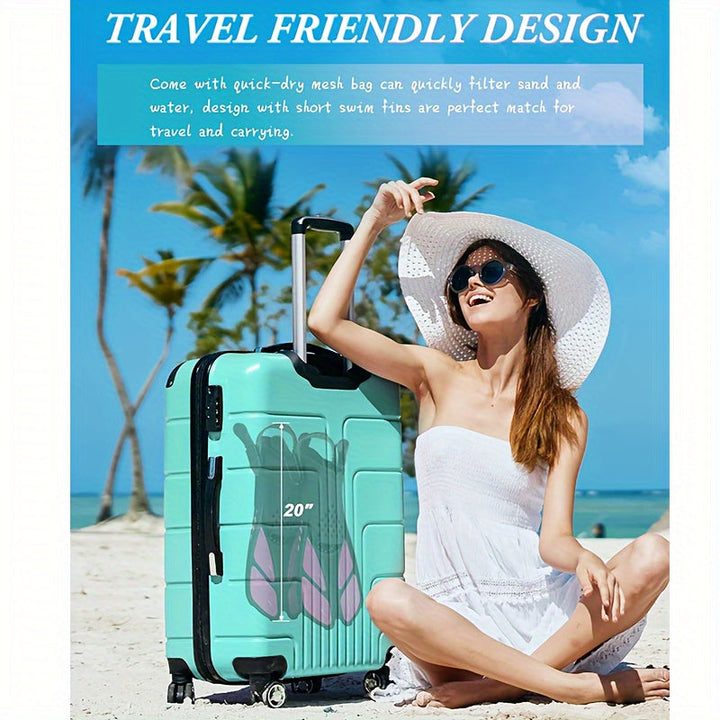 Luvikno | Snorkel finner SeaVana Glide | Justerbare & Korte | Åpen Hæl | For Reise & Fritid | Unisex